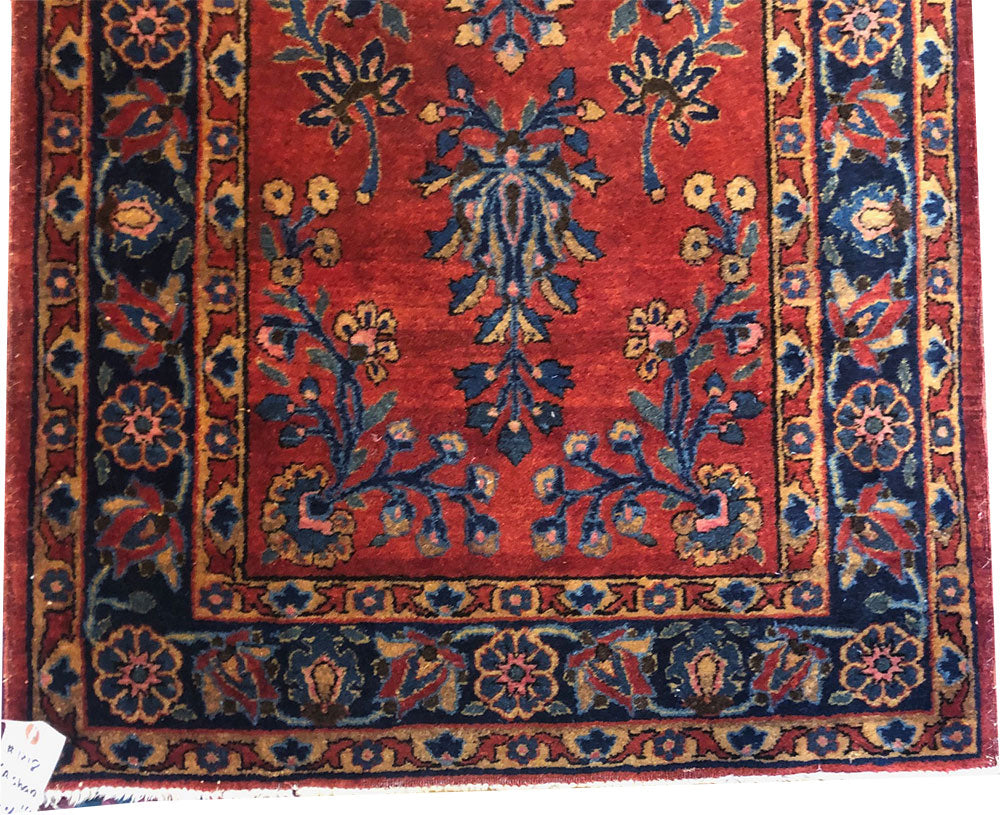 An Antique Short Runner Genuine persian Kashan Rug
