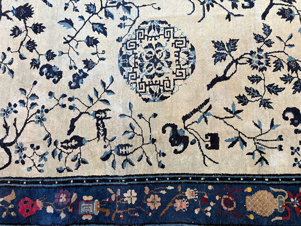 An Antique 5' x 8' Unusual Chinese Peking Rug
