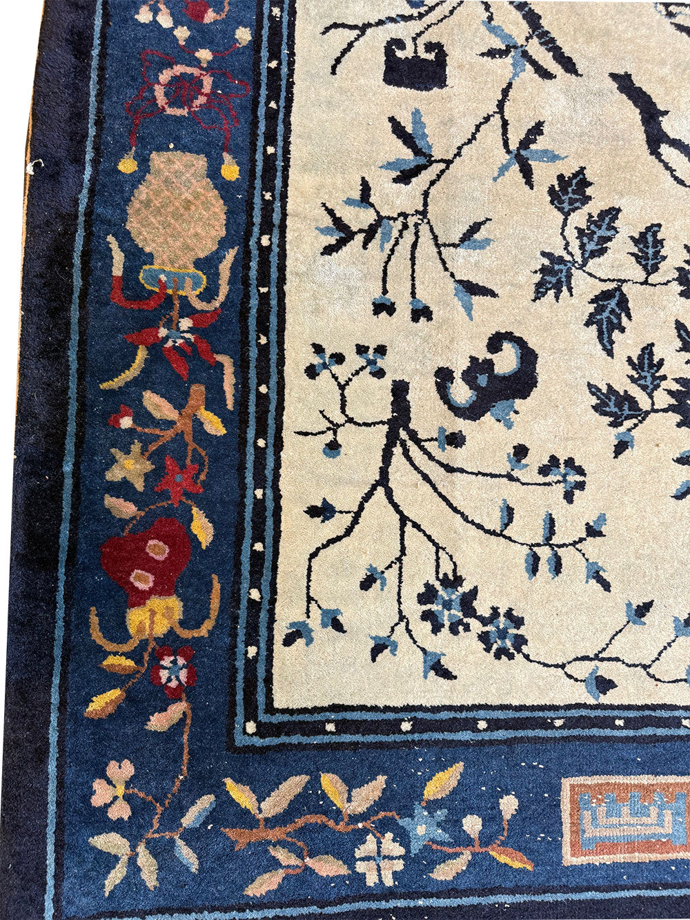 An Antique 5' x 8' Unusual Chinese Peking Rug