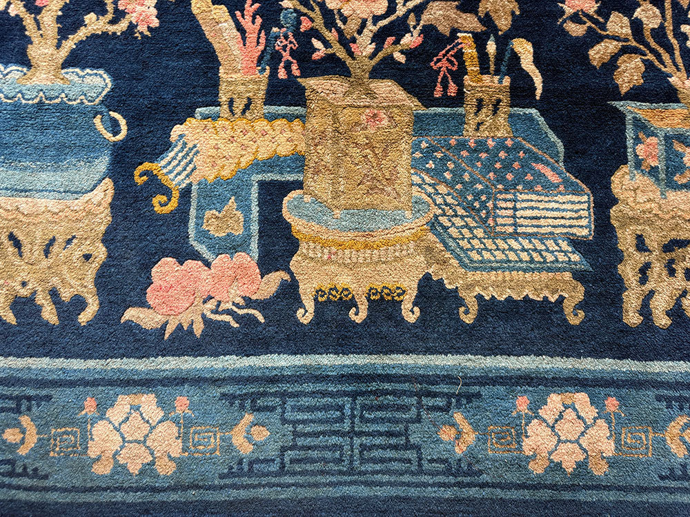 An Antique Pictorial Chinese Pao Toe /Peking Area Rug
