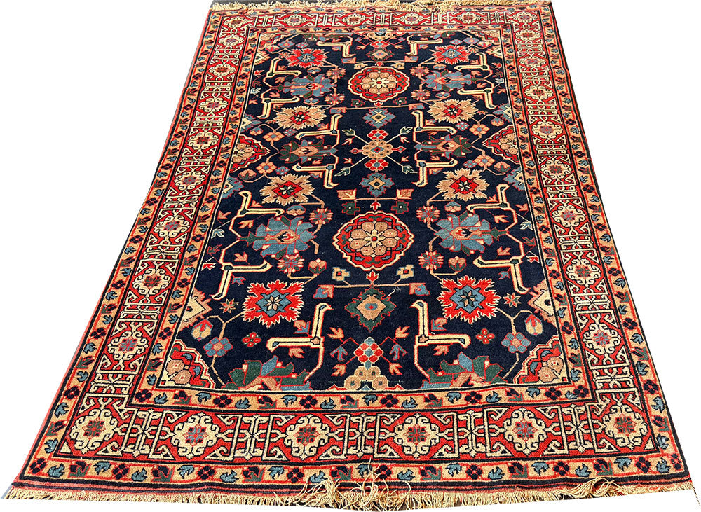 A Vintage Geometric NW Persian Caucasian Perpedil Area Rug