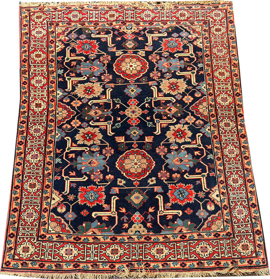 A Vintage Geometric NW Persian Caucasian Perpedil Area Rug