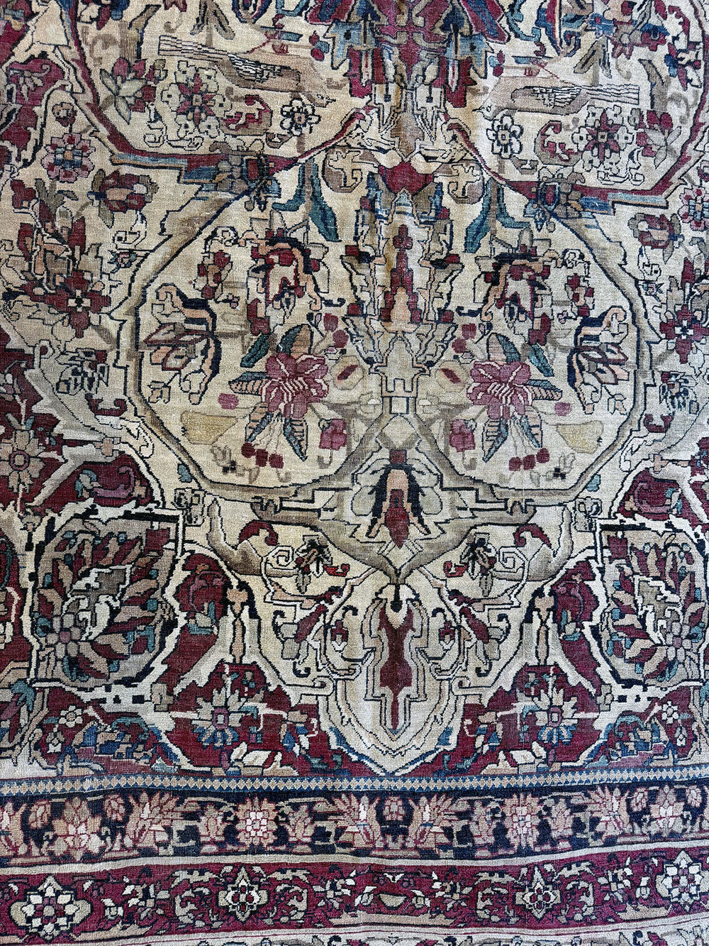 A 19th Century 7'x 11' Decorative Persian Lavar Kerman Rug
