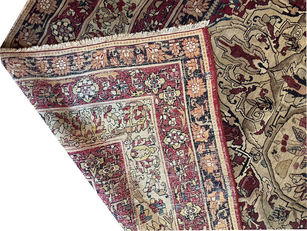 A 19th Century 7'x 11' Decorative Persian Lavar Kerman Rug