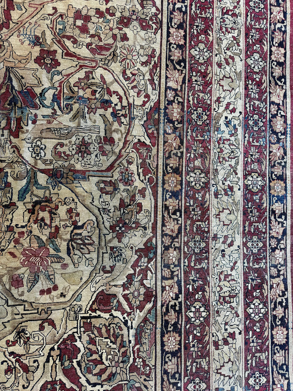 A 19th Century 7'x 11' Decorative Persian Lavar Kerman Rug