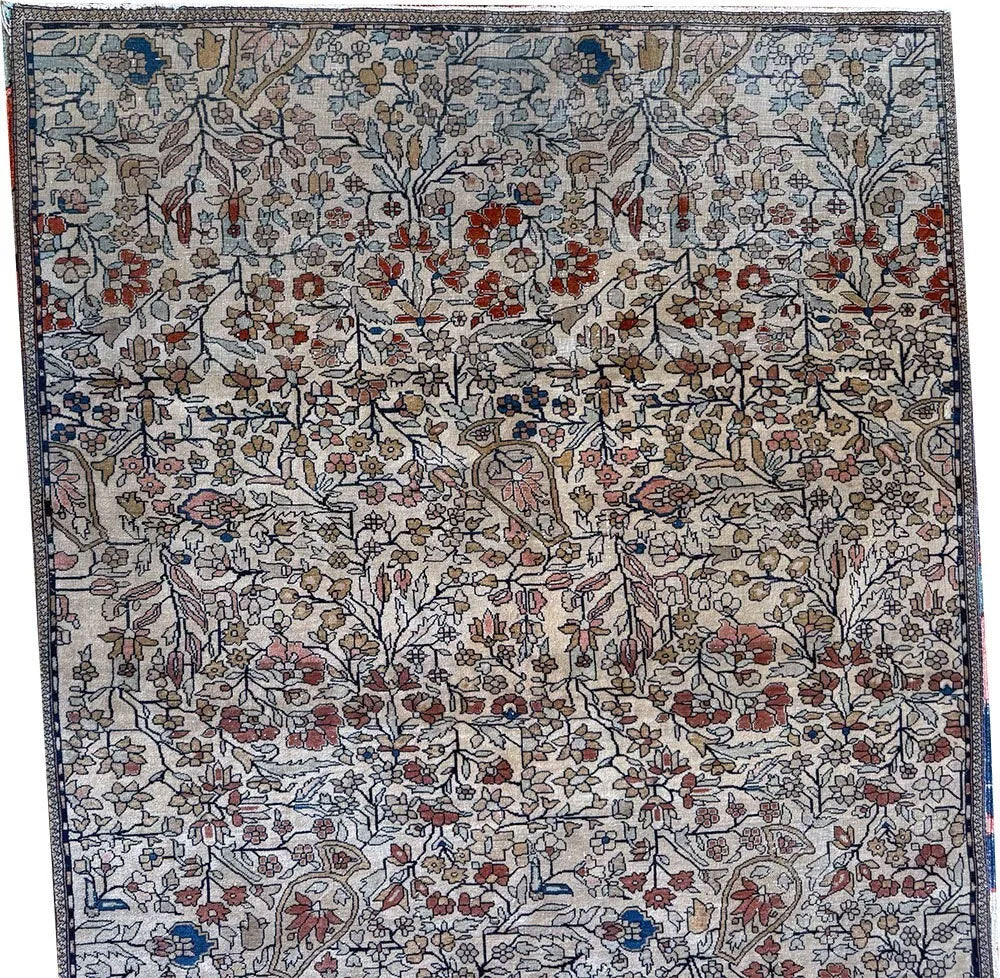 An Antique 3'x6' Mohtashem Kashan Area Rug