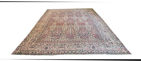 A 19th century Antique 10' x 12'-7" Persian lavar Kerman Rug