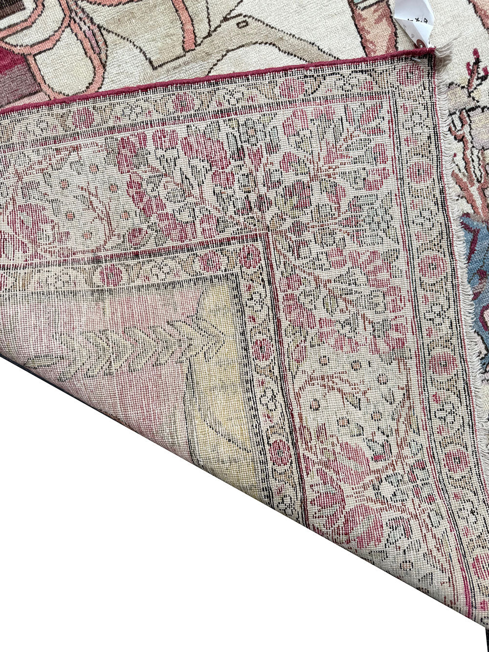 A Rare Pair Of Antique Lavar Kirman Rug Circa 1900