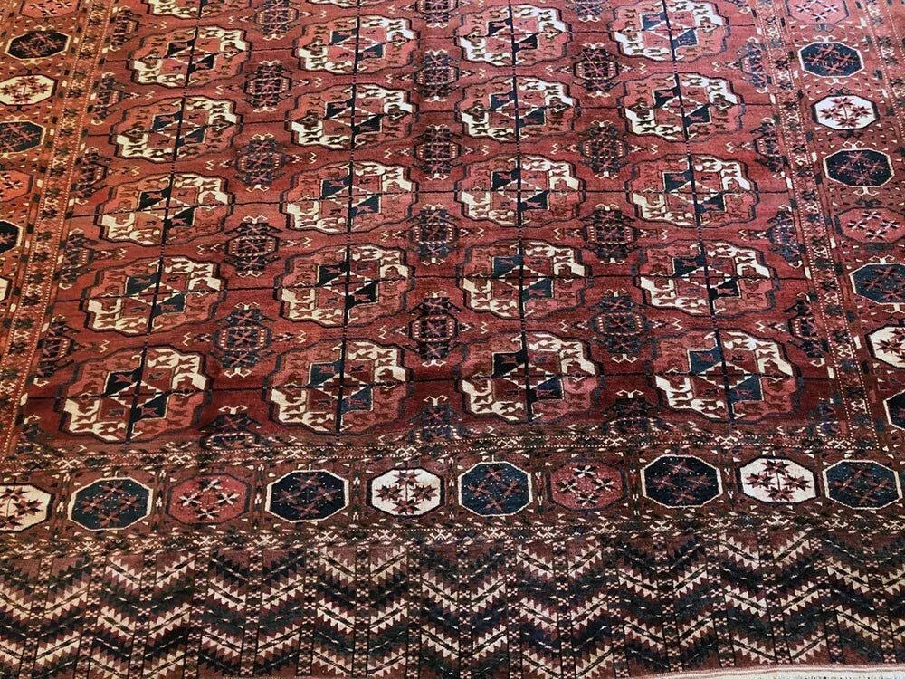 An Antique Yomut Turkoman/Turkmen "Main Carpet" Rug