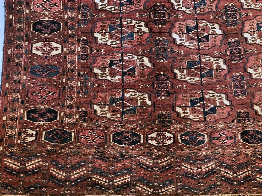 An Antique Yomut Turkoman/Turkmen "Main Carpet" Rug