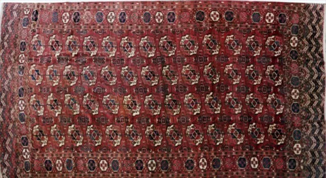 An Antique Yomut Turkoman/Turkmen "Main Carpet" Rug