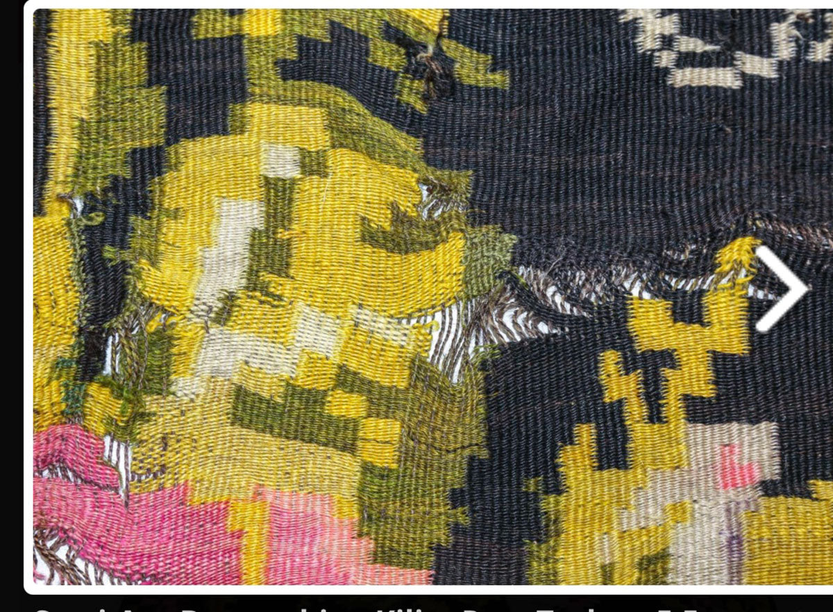 Gallery Size Signed & Dated Moldevian Bess Arabian F lat Weave Rug Circa 1930