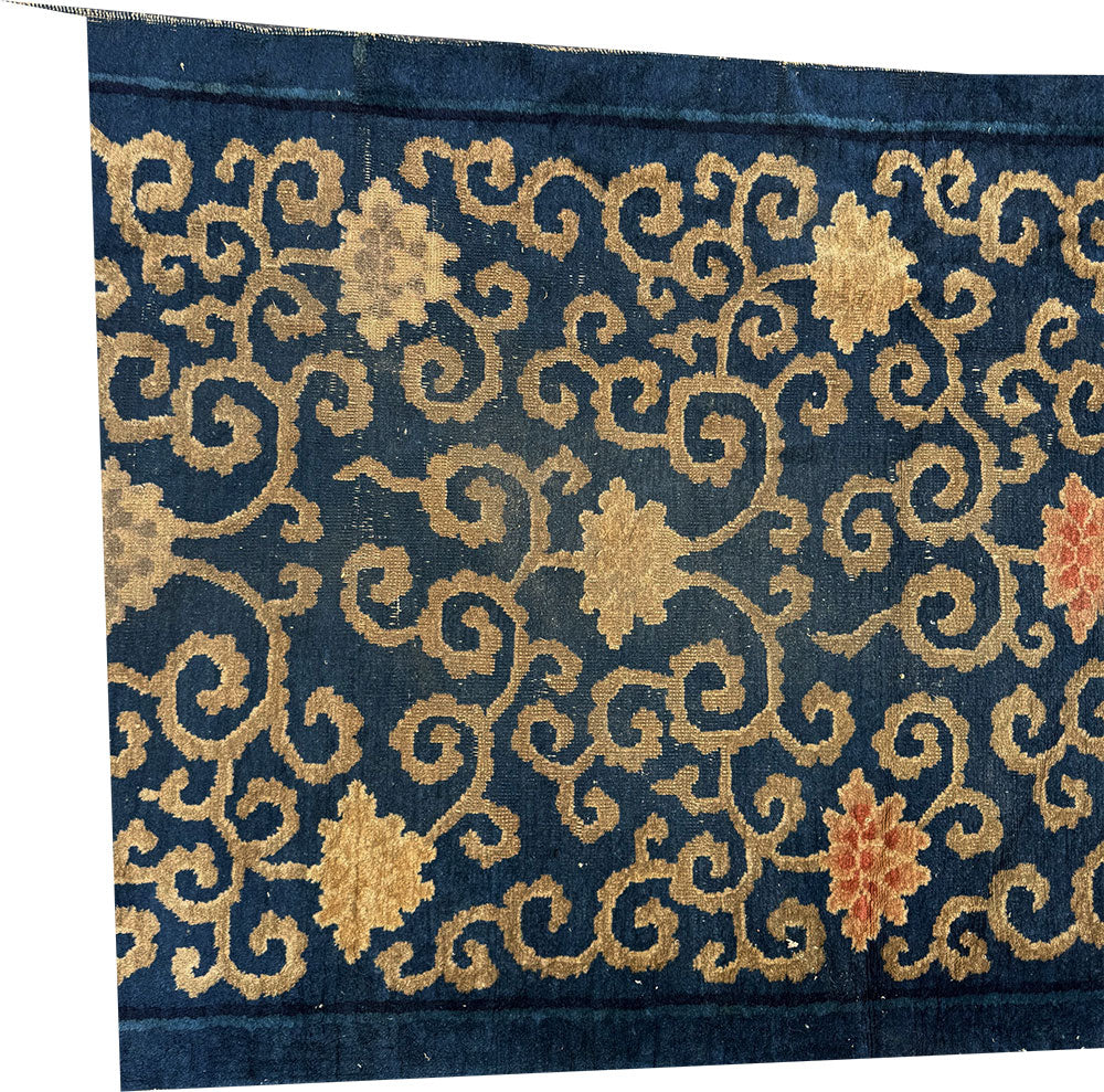 An Antique Unusual Rare Art Deco Chinese Peking Hallway Runner Rug