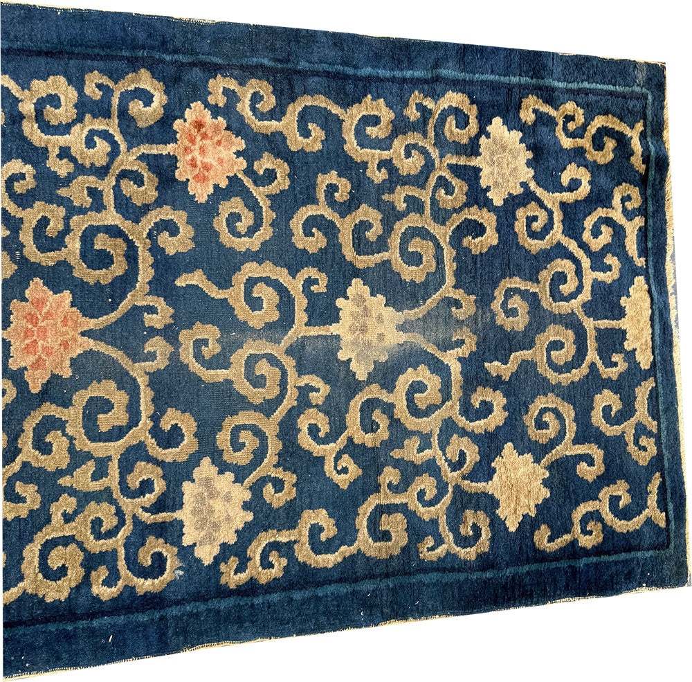 An Antique Unusual Rare Art Deco Chinese Peking Hallway Runner Rug