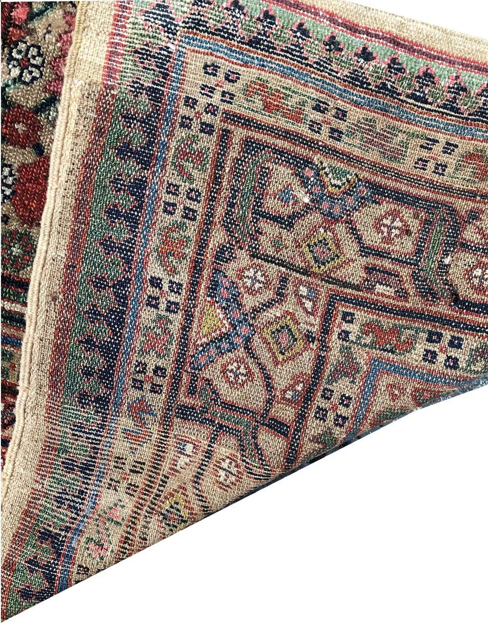 A Stunning Decorative 19' Long Bibikabad Camel Hair Runner Rug