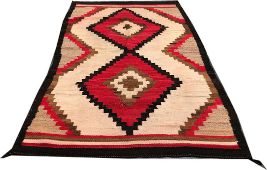 An Antique American Native Navajo 'Ganado" Area Rug 42" X 72"