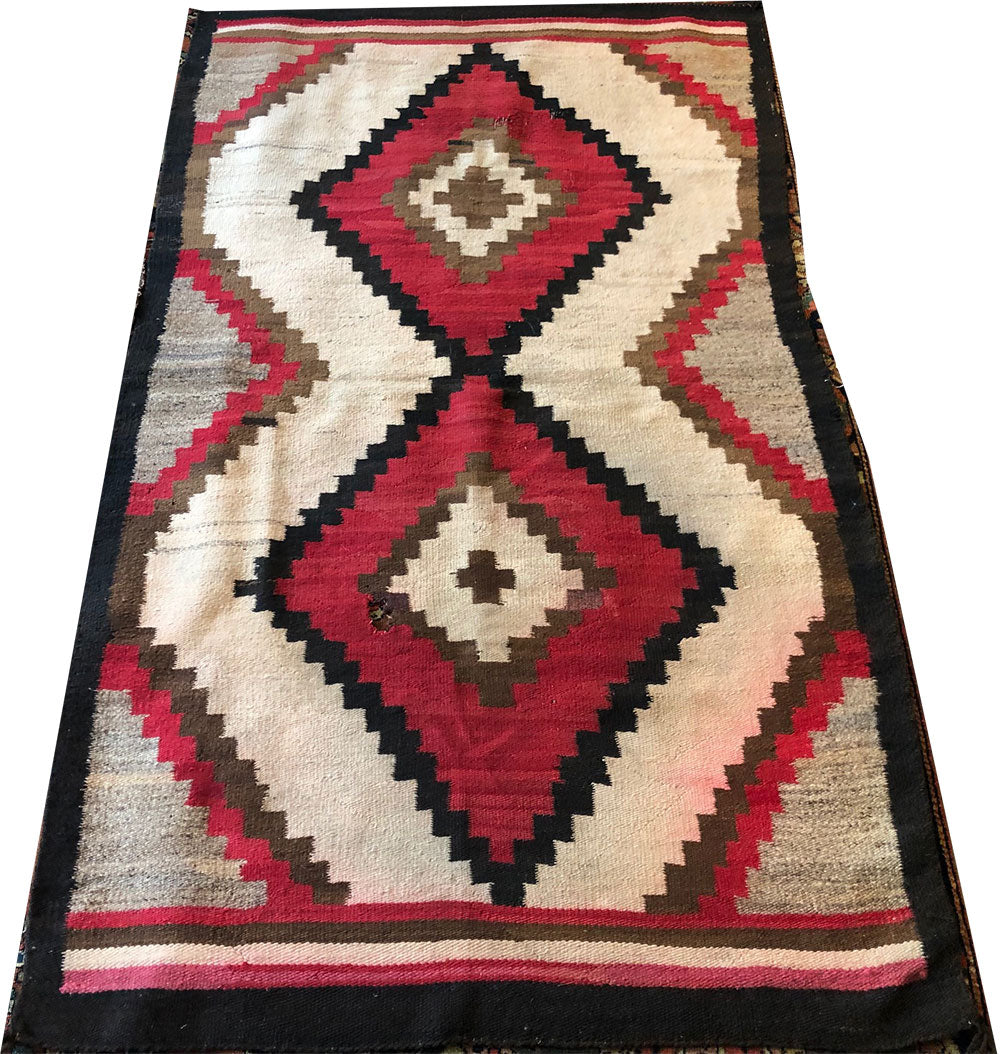 An Antique American Native Navajo 'Ganado" Area Rug 42" X 72"