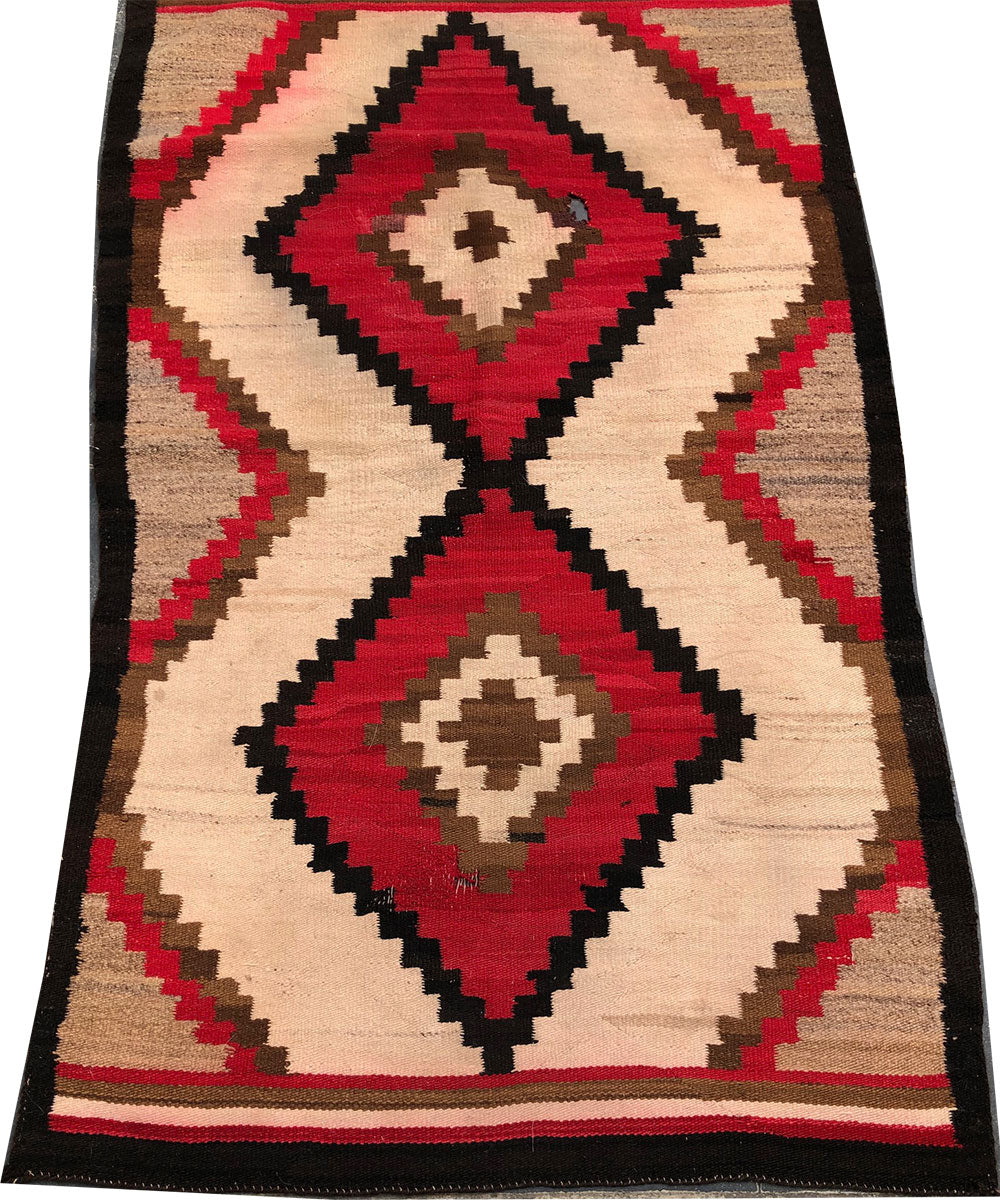 An Antique American Native Navajo 'Ganado" Area Rug 42" X 72"