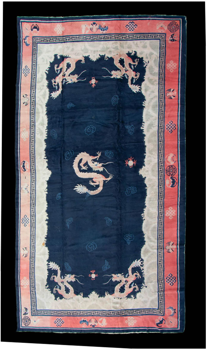19th Century Palace Size Dragon Chinese Peking Rug Estate Of Actor James Couburn