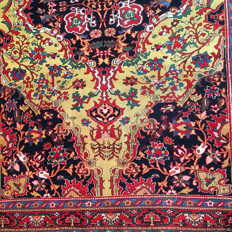 An Antique Astonishing Gold Ground Persian Ferahan Sarouk Rug