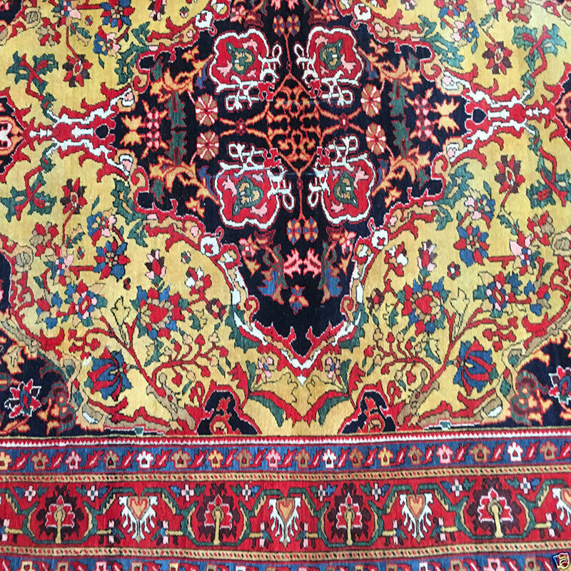 An Antique Astonishing Gold Ground Persian Ferahan Sarouk Rug