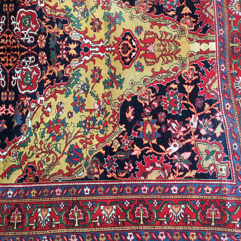 An Antique Astonishing Gold Ground Persian Ferahan Sarouk Rug