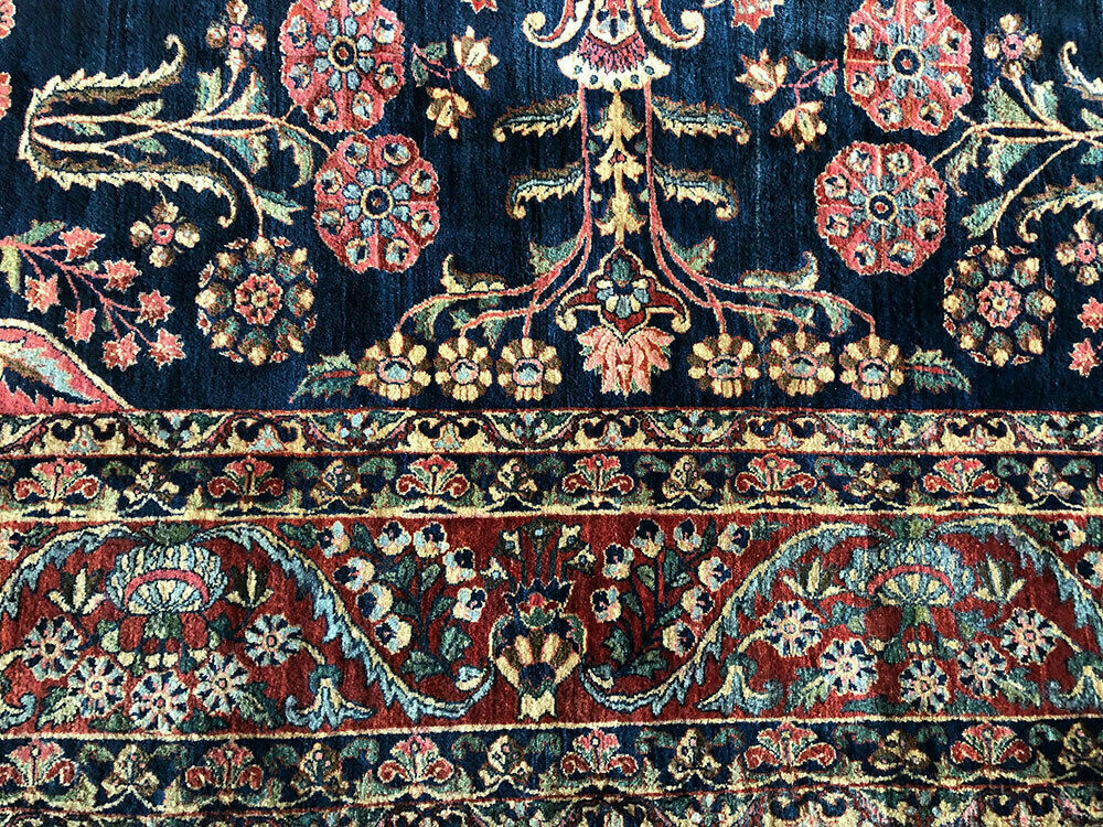 A Stunning Antique Persian Mohajeran Sarouk Rug