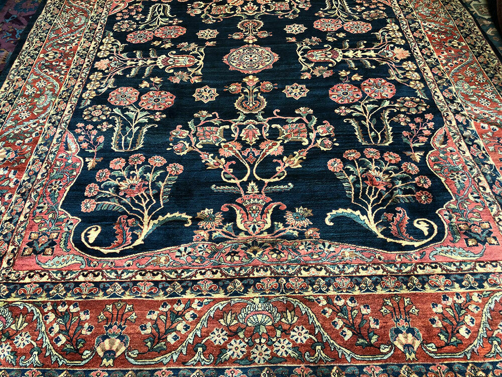 A Stunning Antique Persian Mohajeran Sarouk Rug