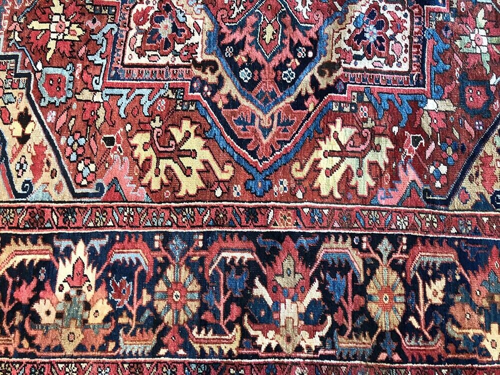 An Antique Decorative Persian Heriz Rug