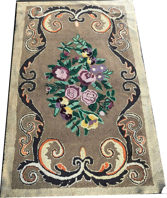 An Antique American Hooked Rug