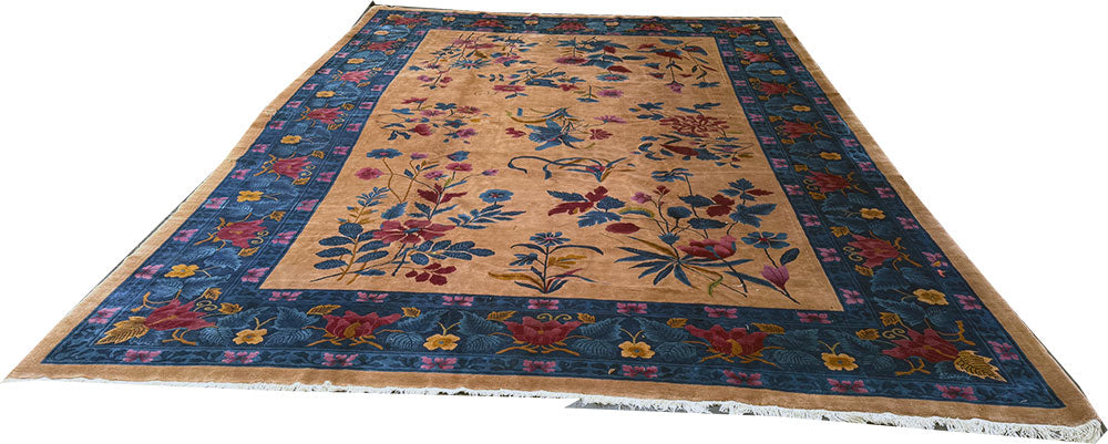A Breathtaking 10' x 14' Mandarin Art Deco Chinese Rug