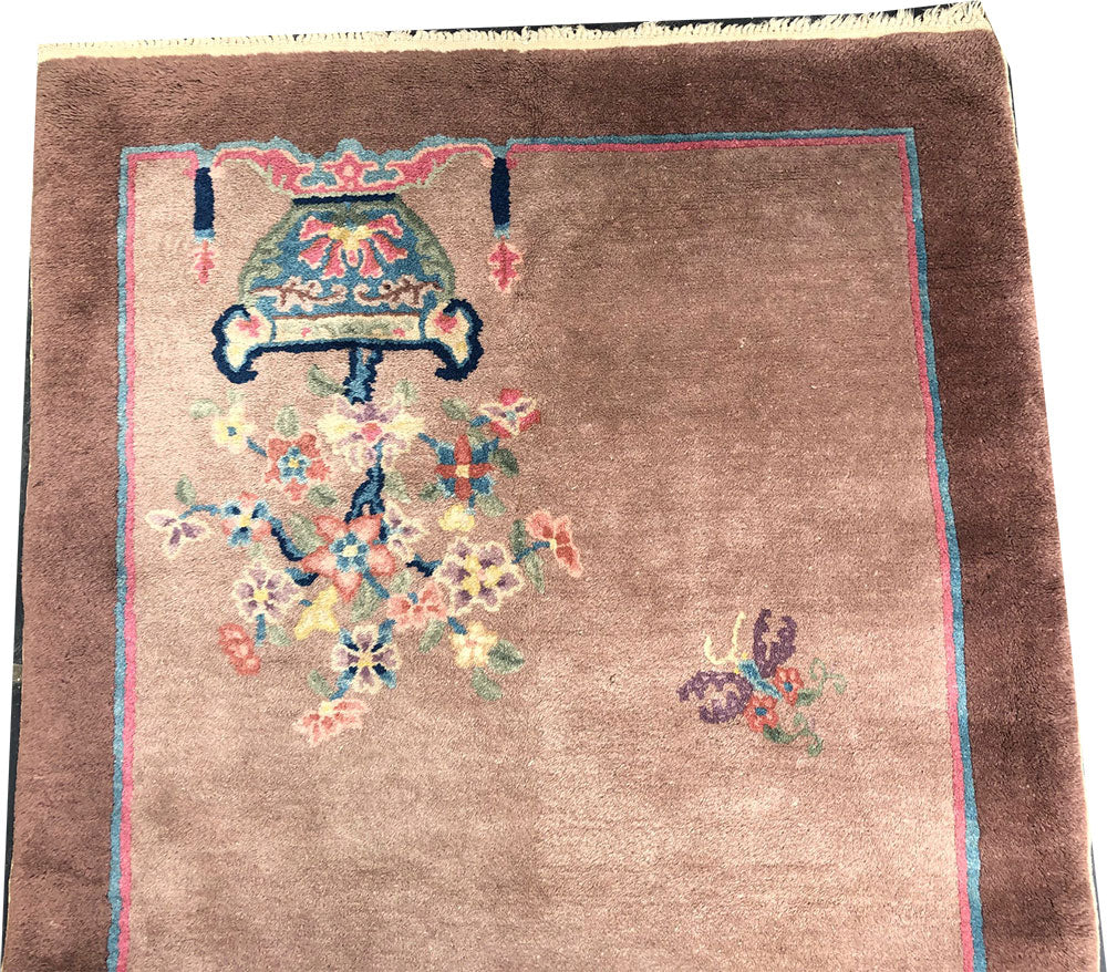 An Antique Paile Color Art Deco Chinese Rug