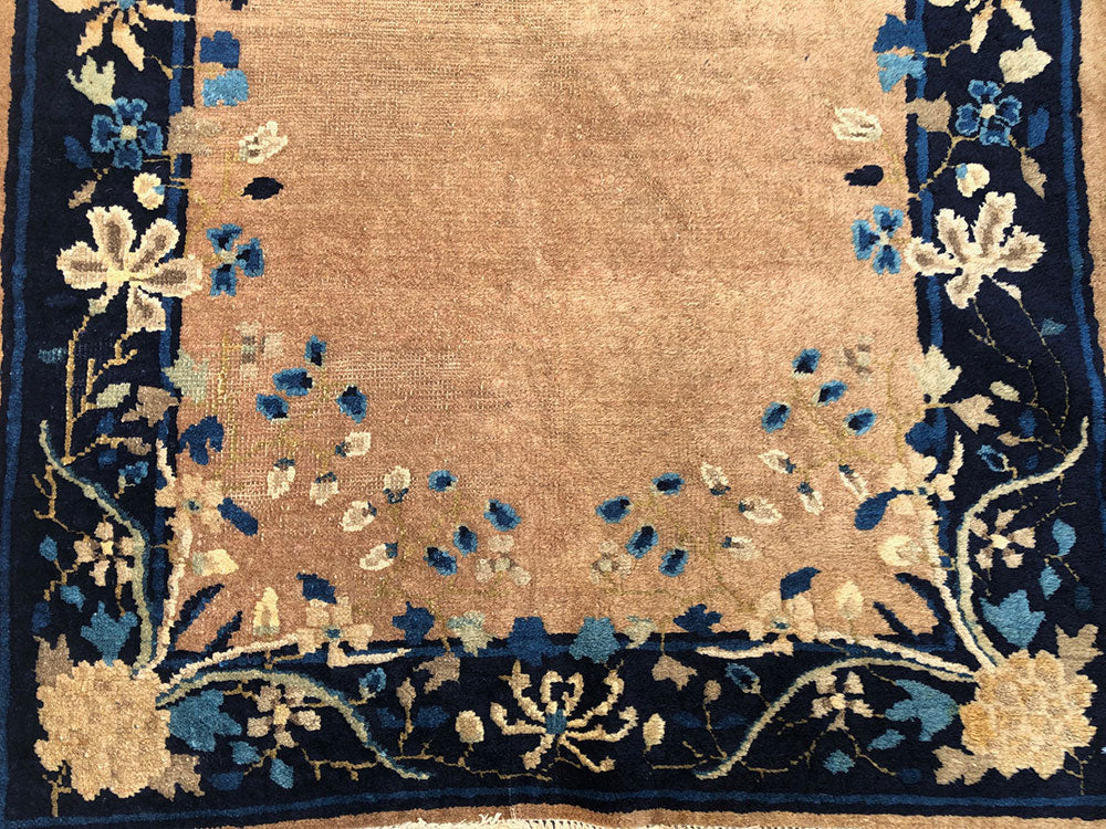 An Antique Plain Field Art Deco Chinese Rug