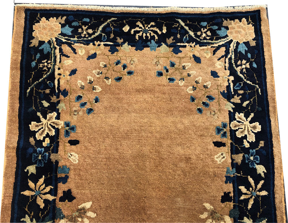 An Antique Plain Field Art Deco Chinese Rug