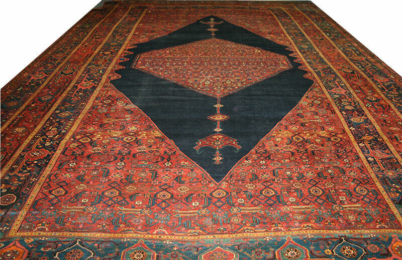 An Antique Palatial Size 15' x 23' Persian Kurd Bidjar Rug