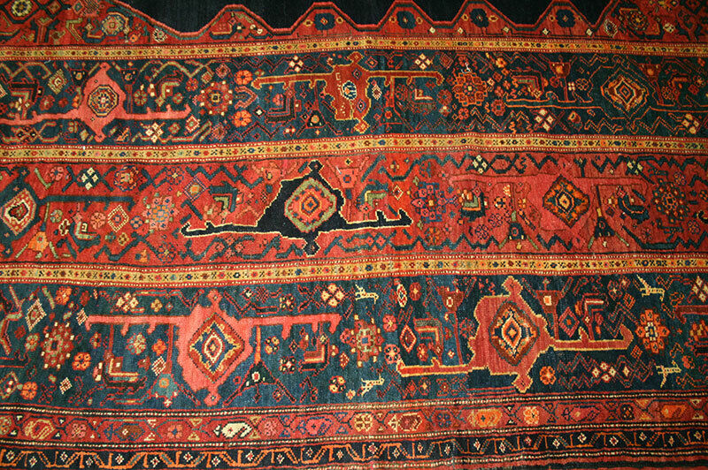 An Antique Palatial Size 15' x 23' Persian Kurd Bidjar Rug