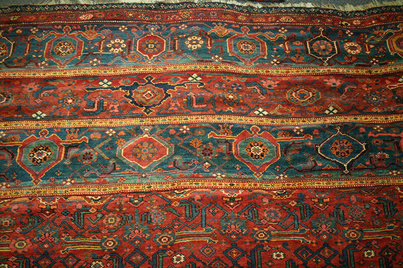 An Antique Palatial Size 15' x 23' Persian Kurd Bidjar Rug