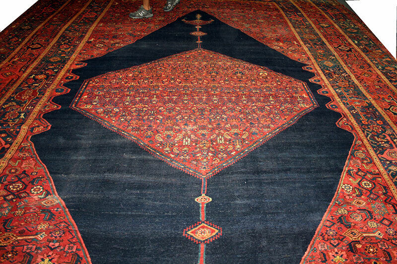 An Antique Palatial Size 15' x 23' Persian Kurd Bidjar Rug