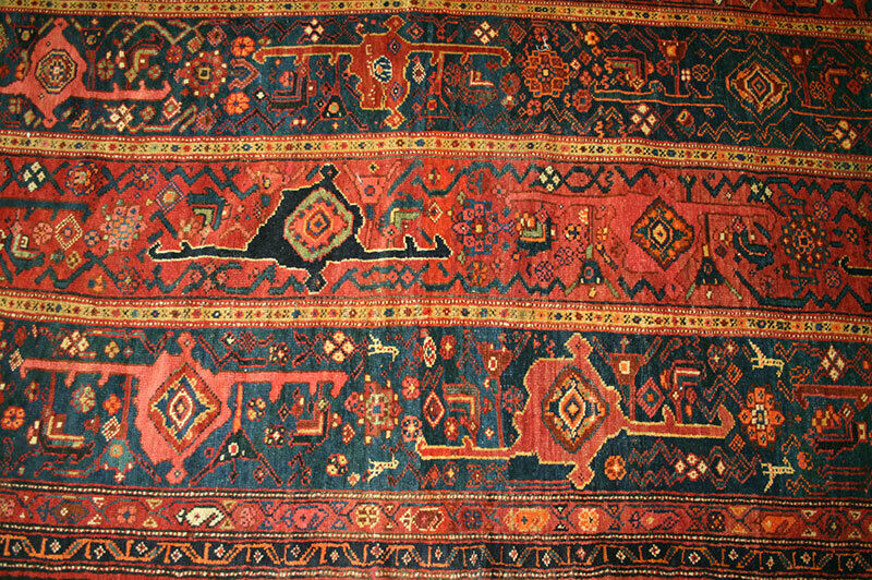 An Antique Palatial Size 15' x 23' Persian Kurd Bidjar Rug