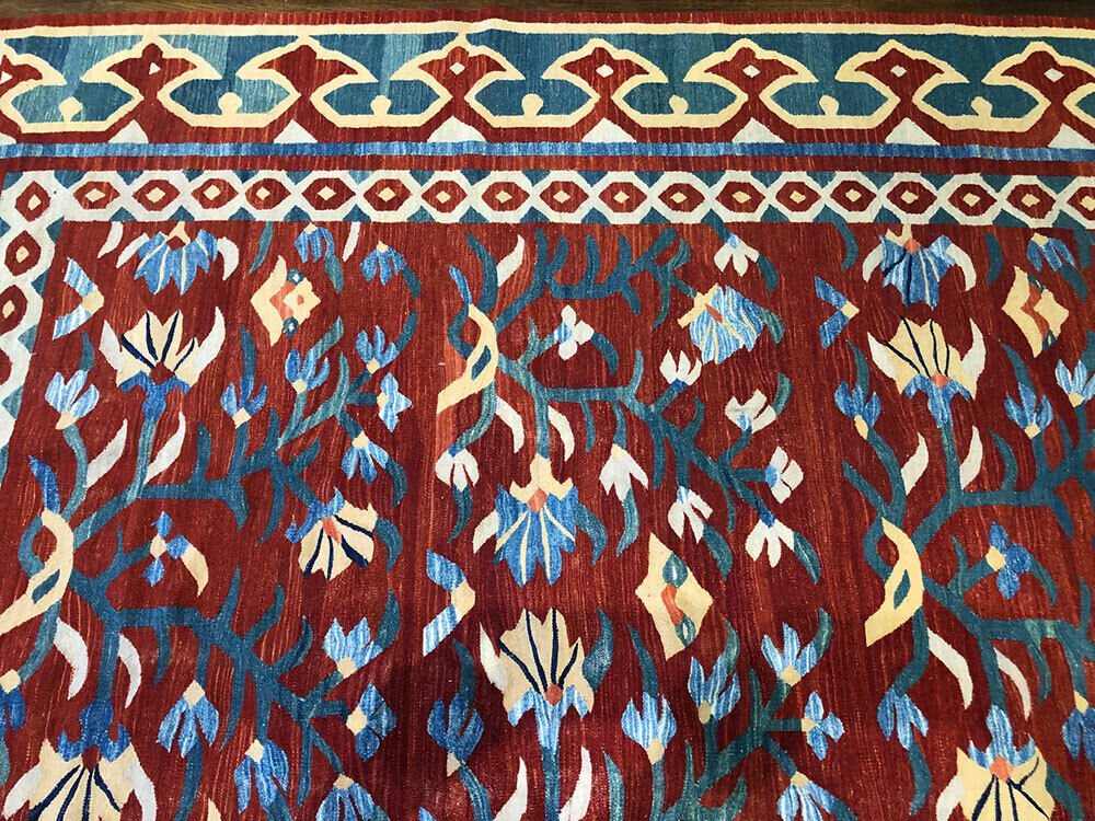 A Fabulous Primitive & Tribal Afghan Flat Weave/Kilim Rug
