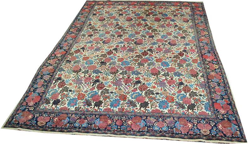 An Interesting Antique French Look Persian Mashad Rug