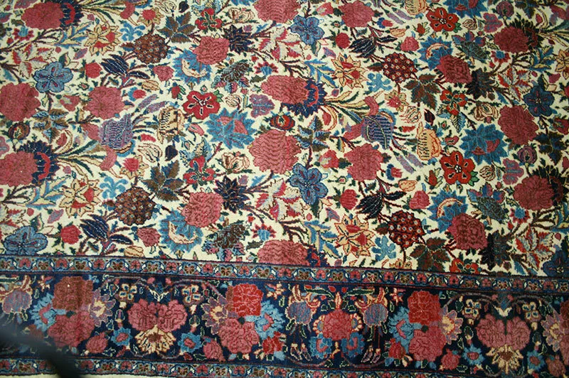 An Interesting Antique French Look Persian Mashad Rug