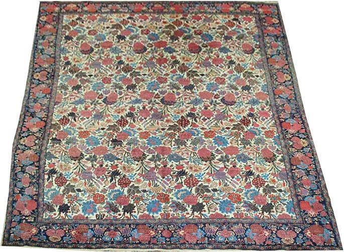 An Interesting Antique French Look Persian Mashad Rug