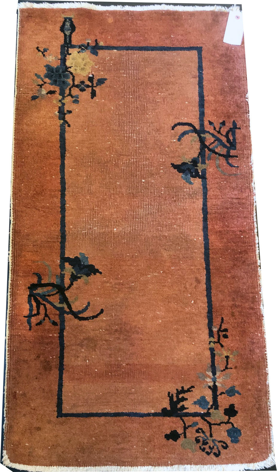 An Antique 2' x 3' Art Deco chinese Rug