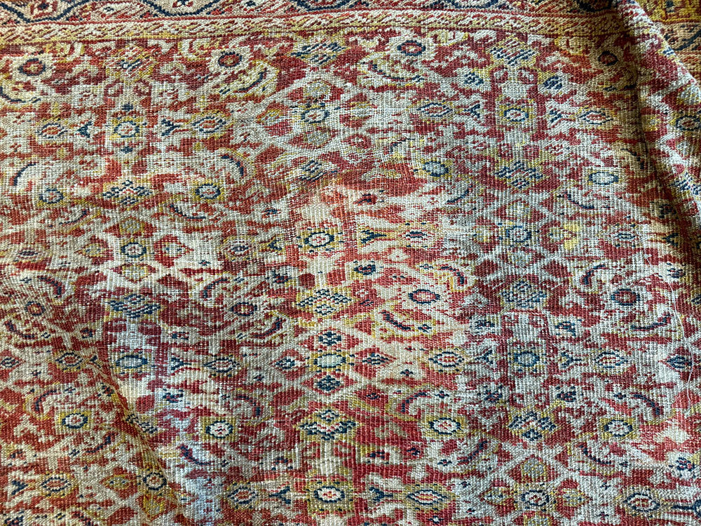 A Rare Antique 12' x 12' All Over Pattern Persian Mahal Rug Circa 1900