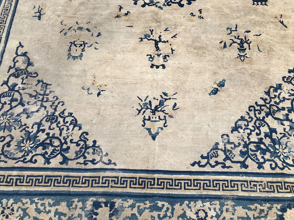 Antique Collectible Ningxia Chinese Rug Circa 1840