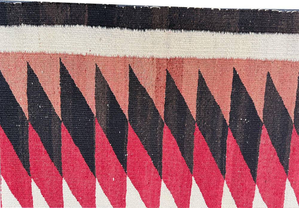 An Antique American Indian Eye Dazzle Navajo Flat Weavw Rug