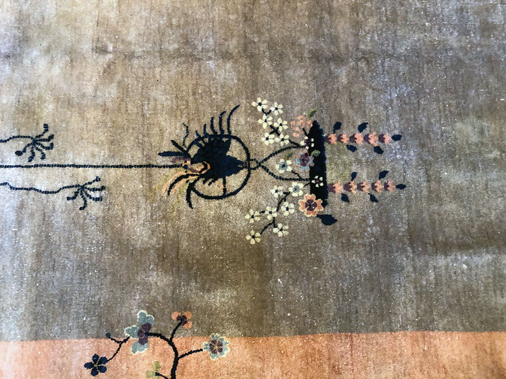 A Gorgeous Antique 7' x 8'-6" Art Deco Chinese Rug Circa 1920
