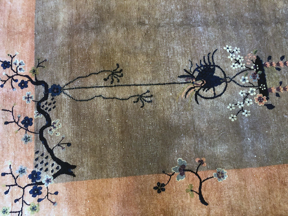 A Gorgeous Antique 7' x 8'-6" Art Deco Chinese Rug Circa 1920