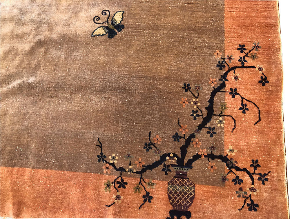A Gorgeous Antique 7' x 8'-6" Art Deco Chinese Rug Circa 1920